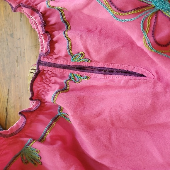 💢 SOLD ONE WORLD Embroidered Boho Dress One World - Picture 4 of 5